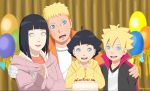  2boys 2girls black_hair blonde_hair blue_eyes facial_mark family father_and_daughter father_and_son hyuuga_hinata lavender_eyes mother_and_daughter mother_and_son multiple_boys multiple_girls naruto short_hair siblings uzumaki_boruto uzumaki_himawari uzumaki_naruto 