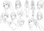  1girl amagi_(kantai_collection) closed_eyes expressions flower hair_flower hair_ornament hibiscus kantai_collection long_hair mole mole_under_eye monochrome open_mouth ponytail profile remodel_(kantai_collection) shirubaburu simple_background solo traditional_media upper_body white_background 