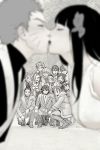  aburame_shino akimichi_chouji black_hair blurry depth_of_field dress flower formal gaara haruno_sakura highres hyuuga_hinata inuzuka_kiba kiss long_hair monochrome nara_shikamaru naruto naruto:_the_last noeunjung93 rock_lee sai short_hair suit temari tenten uchiha_sasuke uzumaki_naruto yamanaka_ino 