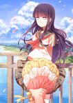 beach cherry_blossom flower haneru high_resolution hyuuga_hinata long_hair naruto potential_duplicate purple_hair school_uniform smile 