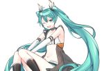 ahoge green_eyes green_hair hatsune_miku lio long_hair one_eye_closed potential_duplicate twintails vocaloid wink 