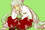  1girl drawr fujiwara_no_mokou mo114 sitting touhou 