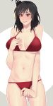  3432873chan anthropomorphization bikini black_hair blush kantai_collection red_eyes short_hair swimsuit yamashiro 