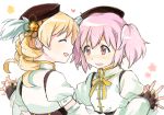  2girls drawr kaname_madoka mahou_shoujo_madoka_magica multiple_girls tomoe_mami tomoe_mami_(cosplay) yoplait 