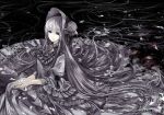  black_hair dress flower gothic headdress lolita_fashion long_hair ribbon shuu smile violet_eyes 