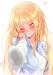  blonde blush cherry_blossom crying high_resolution long_hair school_uniform shiina_mashiro the_pet_girl_of_sakurasou very_high_resolution yuza_(pixiv_5508193) 