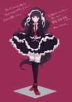  azami black_hair chiyozaka crossover dangan_ronpa_(series) hairband high_heels high_resolution jacket kagerou_project long_hair necktie ponytail potential_duplicate red_eyes shoes skirt thigh-highs 