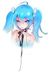  1girl blue_eyes blue_hair hatsune_miku imp_(sksalfl132) looking_at_viewer nude parted_lips simple_background solo twintails vocaloid white_background 