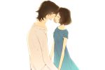  1boy 1girl brown_hair closed_eyes couple hana_(ookami_kodomo) hetero husband_and_wife komomo1214 ookami_kodomo_no_ame_to_yuki ookami_otoko short_hair 