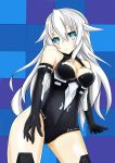  1girl absurdres black_heart blue_eyes blush breasts choujigen_game_neptune cleavage highres long_hair looking_at_viewer neptune_(series) noire solo symbol-shaped_pupils tatsuya_ishikawa very_long_hair white_hair 