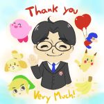  animated animated_gif cslucaris iwata_satoru kirby link nintendo pikachu pokemon tagme 
