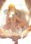  blonde blue_hair bridal_veil dress formal high_heels ico_(equalizer) jewelry kise_ryouta kuroko_no_basket kuroko_tetsuya looking_at_another male ring shoes short_hair suit transparent_clothes veil wedding wedding_dress white_outfit yaoi 