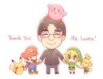  chibi doubutsu_no_mori english formal glasses kirby kirby_(series) link mario multiple_boys namie-kun necktie nintendo pikachu pokemon pokemon_(creature) shizue_(doubutsu_no_mori) suit super_mario_bros. super_smash_bros. tagme the_legend_of_zelda wind_waker 