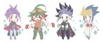  4boys ahoge black_hair blonde blue_eyes blue_hair chibi closed_mouth full_body gloves green_hair jacket_on_shoulders light_background long_hair male multicolored_hair multiple_boys necktie one_eye_closed open_clothes open_mouth pants pink_hair purple_hair quartet red_eyes redhead sakaki_yuuya shiagi_(pixiv1245394) shirt short_hair short_sleeves simple_background smile spiky_hair standing t-shirt two-tone_hair violet_eyes white_background wink yu-gi-oh! yu-gi-oh!_arc-v yuri_(yu-gi-oh!_arc-v) yuto_(yu-gi-oh!_arc-v) yuugo_(yu-gi-oh!_arc-v) 