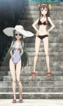  2girls absurdres bikini highres multiple_girls nagato_yuki-chan_no_shoushitsu screencap suzumiya_haruhi suzumiya_haruhi_no_shoushitsu suzumiya_haruhi_no_yuuutsu swimsuit tsuruya 