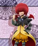  bangs_over_eyes bat_wings blush braid capelet cokata go!_princess_precure lock_(pretty_cure) male open_mouth precure redhead short_hair single_braid smile solo wings 