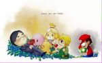  artist_request blonde_hair doubutsu_no_mori formal hat iwata_satoru kirby kirby_(series) link mario multiple_boys necktie nintendo pikachu pointy_ears pokemon pokemon_(game) suit super_mario_bros. super_smash_bros. tagme the_legend_of_zelda 