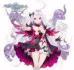  blush dress gloves haetar_gyo long_hair monster pink_eyes potential_duplicate ribbon white_hair wings 