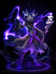  alternative_color black_background cat-meff dark_background delphox duo fire full_body glowing glowing_eyes litwick looking_at_viewer no_people png_conversion pokemon pokemon_species simple_background staff standing violet_eyes weapon 