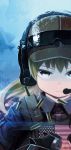  1girl american_flag battlefield_(series) battlefield_4 blonde_hair brown_eyes goggles gun headset helmet highres long_hair shell_casing solo syamo003 weapon 