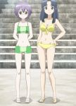  2girls absurdres asakura_ryouko bikini highres multiple_girls nagato_yuki nagato_yuki-chan_no_shoushitsu screencap suzumiya_haruhi_no_shoushitsu suzumiya_haruhi_no_yuuutsu swimsuit 