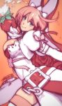  breasts elphelt_valentine guilty_crown guilty_gear guilty_gear_xrd hairband pink_hair robert_porter smile spikes 