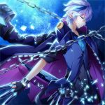  1:1_aspect_ratio chain ciel_(elsword) dreadlord_(ciel) elsword male multicolored_hair pixiv_id_4533323 pointed_ears short_hair solo two-tone_hair 