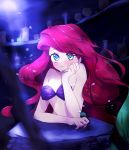  ariel_(disney) blue_eyes blush long_hair mermaid monster_girl oyu_(pixiv_5075332) princess_ariel redhead the_little_mermaid underwater 