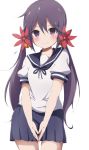  akebono_(kantai_collection) alternate_hairstyle blush highres kantai_collection koutya looking_at_viewer school_uniform twintails 