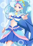  1girl commentary_request cure_mermaid earrings go!_princess_precure highres jewelry kaidou_minami midriff omiya_(-t) precure 