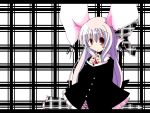  bunny_ears dress mashiroyu purple_hair red_eyes reisen_udongein_inaba touhou wallpaper white_hair 