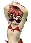  bikini brown_eyes child happy original red_hair redhead satou_toshiyuki short_hair sunglasses swimsuit 