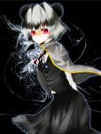  bad_id capelet grey_hair jewelry motono mouse_ears nazrin pendant red_eyes short_hair solo touhou 