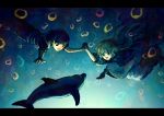  character_request dolphin hatoya_hato nami_(aoi_shiro) osanai_shouko underwater 