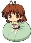  brown_eyes brown_hair chibi clannad dango_daikazoku furukawa_nagisa kannazuki_yukito school_uniform short_hair 