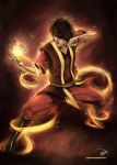  avatar_the_last_airbender brown_hair element_bending fighting_stance fire nickelodeon ninjatic pyrokinesis scar solo zuko 