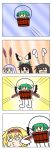  alice_margatroid bad_id bucket chibi comic face_punching gattai highres in_bucket in_container inaba_tewi kisume o3o punching reisen_udongein_inaba reiuji_utsuho silent_comic tegakifuni touhou what 