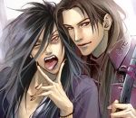  black_hair brown_eyes brown_hair katana lowres male naruto red_eyes senju_hashirama uchiha_madara 