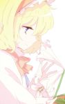  1girl alice_margatroid aoi_(annbi) blonde_hair blue_eyes capelet flower hairband lily_(flower) solo touhou 