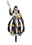  1girl absurdres black_hair highres long_hair maid narberal_gamma overlord_(maruyama) so-bin white_background 