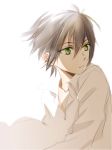  1boy collarbone green_eyes hyakuya_yuuichirou owari_no_seraph shirt short_hair sketch solo tsukimori_usako unbuttoned white_shirt 
