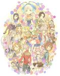  atelier_(series) atelier_escha_&amp;_logy awin_sidelet beard black_hair blonde_hair bracelet braid brown_eyes brown_hair choker clone_(atelier) colland_grumman dress duke_beriel escha_malier everyone facial_hair flameu_(atelier) glasses gloves green_eyes green_hair hair_ornament hani_(udauda) harry_olson hat highres jewelry katla_larchica linca_(atelier) logix_ficsario long_hair lucille_ernella marion_quinn micie_sun_mussemburg necktie nio_altugle pink_hair reyfer_luckberry short_hair skirt smile solle_grumman thigh-highs threia_hazelgrimm twintails white_hair white_legwear wilbell_voll=erslied winding_key 