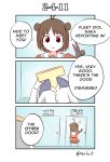  1boy 1girl 2_fuel_4_ammo_11_steel 3koma admiral_(kantai_collection) antenna_hair brown_eyes brown_hair chair comic door double_bun gloves kantai_collection naka_(kantai_collection) rexlent school_uniform serafuku translation_request 