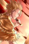  1boy archer_(fate/prototype) blonde_hair fate/prototype fate_(series) gentleman_in_progress red_eyes solo sword weapon 