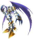  armor claws digimon digimon_story:_cyber_sleuth dragon_boy dynasmon gauntlets grey_pants horns monster no_humans official_art pants print_pants purple_wings red_eyes shoulder_pads shoulder_spikes simple_background spikes torn_wings white_armor white_background white_pants wings yasuda_suzuhito 