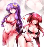  breasts fumitsuki_(minaduki_6) koakuma patchouli_knowledge swimsuit touhou 