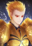  1boy armor blonde_hair fate/stay_night fate_(series) gilgamesh lapistool red_eyes solo sparkle 