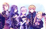  armor blonde_hair camilla_(fire_emblem_if) closed_eyes elise_(fire_emblem_if) fire_emblem fire_emblem_if hair_ribbon hairband leon_(fire_emblem_if) long_hair marx_(fire_emblem_if) my_unit_(fire_emblem_if) nyowaa417 purple_hair red_eyes ribbon twintails 