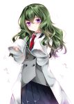  commentary_request fuwa_hyouka green_hair labcoat nogi_takayoshi school_uniform shimoneta_to_iu_gainen_ga_sonzai_shinai_taikutsu_na_sekai sleeves_past_wrists violet_eyes 