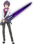  1boy amagiri_ayato full_body gakusen_toshi_asterisk official_art sword transparent_background weapon 